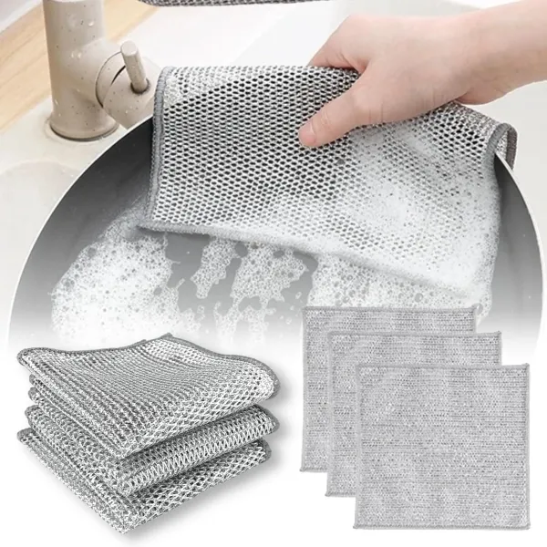 Scratch Wire Dishcloth Set for Kitchen